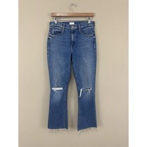 Mother Light‎ Blue Stretch The Runaway Step Fray Denim Jeans Women's 28 x 28